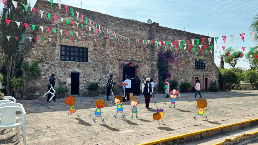 Casa Hogar Mexiquito building and courtyard