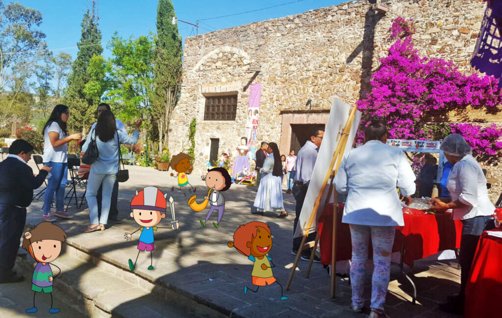 Community activity outside Casa Hogar Mexiquito
